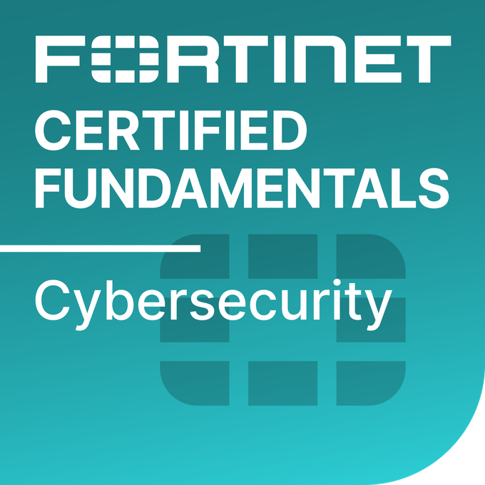 Fortinet Certified Fundamentals Cybersecurity badge